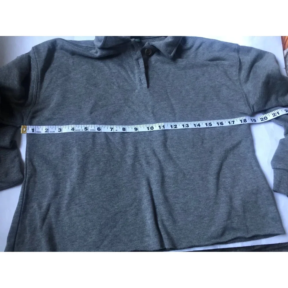 NWT Wild Fable heather Grey cropped sweatshirt S - Picture 3 of 5